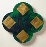 Max Gimblett, Fern, acrylic, polymer and 22k gold