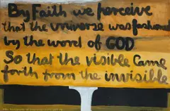 Colin McCahon, The Testimony of Scripture No. 2, synthetic polymer paint on Steinbach paper laid onto canvas