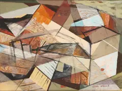 John Weeks, Untitled - Abstract Cubist Composition, gouache on paper