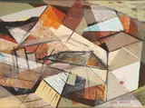 John Weeks, Untitled - Abstract Cubist Composition, gouache on paper