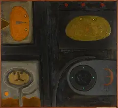 Michael Illingworth, This Society’s Boundaries Never Met, oil and sand on canvas