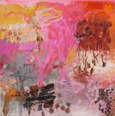 Jo Davenport, Bagnall's Lagoon, oil on board