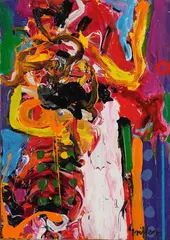 Peter Griffen, Red Cockatoo Gully, acrylic on canvas