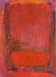 Anne Saunders, Red Haze, acrylic and oil on Belgian linen