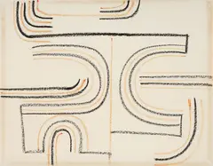 Paratene Matchitt, Untitled No. 8, ink and pastel on paper