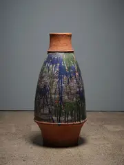 Phillip Luxton, Untitled, wheel thrown form with glazed abstract pattern glaze