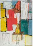 Catherine Bagnall, Cities within Cities, oilstick, pastel and pencil on paper