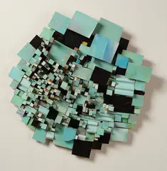 Louise McRae, Verve, acrylic paint and kauri assemblage