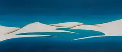 Alfreda Simmonds, Sand Dunes at Twilight, oil on canvasboard