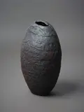 Patricia Perrin, Stoneware vase, in Volcanic glaze