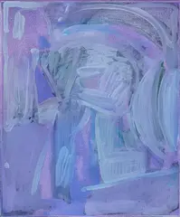 Anoushka Akel, Back Front Brain, oil, gesso and pastel on canvas