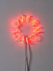 Revolution/Lover by Mary-Louise Browne, neon, offered May 2023