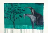 Bill Hammond, Europa, acrylic on recycled paper