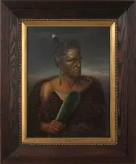 Gottfried Lindauer, Tomika Te Mutu, Chief of the Ngāiterangi Tribe, oil on canvas