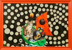Andrew McLeod, The Owl and the Pussycat, oil on canvas