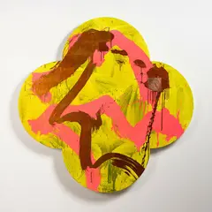 The Secret Garden - After Graham Sutherland by Max Gimblett, gesso, acrylic & vinyl polymers, epoxy, aqua size, Japanese Blonde Silver leaf on wood panel, offered May 2023
