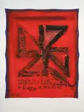 Ralph Hotere, What’s in a Game?, acrylic on canvas