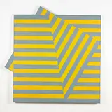 Roy Good, Two Planes Bisect: Gordon’s Stripes, acrylic on shaped canvas