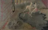Bill Hammond, The Dance of Love, acrylic and metallic pigment on canvas