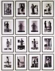 Ronnie van Hout, Untitled - From the Series Mephitis, black and white Pegasus photographic prints, 16 panels