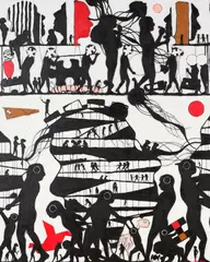 Andy Leleisi’uao, Uberty People of Mudea, acrylic on canvas (2016)