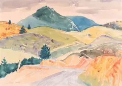 John Weeks, King Country, watercolour