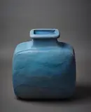 Len Castle, An oversize, impressive press moulded Blossom vase, with an unusual pale blue talc glaze