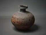 Graeme Storm, Impressive ovoid vase, with sgraffito-cut floral decoration