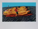 Michael Smither, Boys on the Beach, screenprint, 9/75