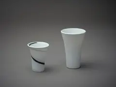 Two small white agate pots by John Parker, sold Mar 2023