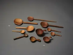 Three carved wooden vessels by Levi Borgstrom, sold Mar 2023