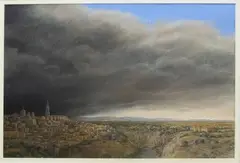 Peter Siddell, Toledo, pastel on paper