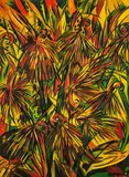 Dean Buchanan, Red Hot Pokers, oil on canvas