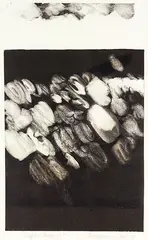 Marilynn Webb, Waipori River 2, linocut