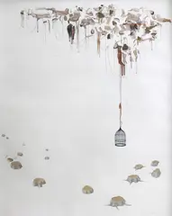 Susanne Kerr, Chandelier, gouache on Hahnemühle paper