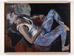 Richard McWhannell, Donogh Reclining, oil on board