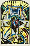 Philip Clairmont, Black Crucifixion, screenprint, 60/90