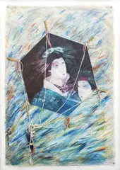 Kite / Sea / Land by Carole Shepheard, mixed media, sold Feb 2023