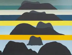 Four Views of Back Beach by Michael Smither, screenprint, 14/31, sold Feb 2023