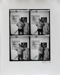 Dick Frizzell, Self-portrait in his Studio, gelatin silver print