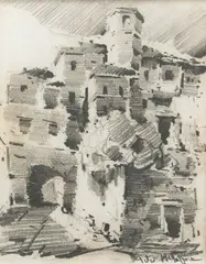 Untitled by Peter McIntyre, graphite on paper, sold Feb 2023