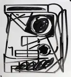 Simon Ingram, Untitled - Digital primitive, oil on canvas