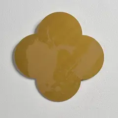 Remembrance by Max Gimblett, silkscreen on lacquered brass quatrefoil, sold Nov 2022