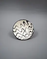 Test Dish by Martin Poppelwell, glazed earthenware, sold Nov 2022