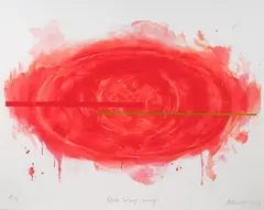 Gretchen Albrecht, Rosa Glory (orange), pigment inks on archival rag paper, 4/10