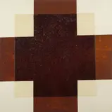 Stephen Bambury, “Was a Complex Rhythmical and Spatial Organism”, iron filings and acrylic on aluminium