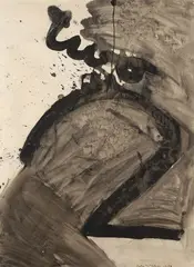 Two by Colin McCahon, ink and wash on paper, sold Nov 2022