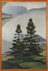 Don Binney, Te Henga, oil on canvas