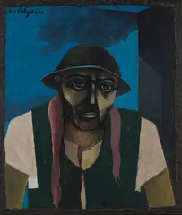 Roy Dalgarno, Untitled - Portrait, oil on board