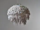 The Crystal Chain Gang, Chandelier, cast glass, steel and silicone